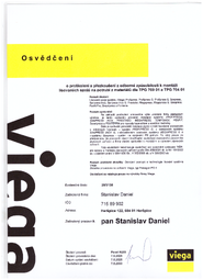 Osvědčení Viega